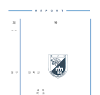 레포트표지 (대구대) 레포트표지 (대구대)